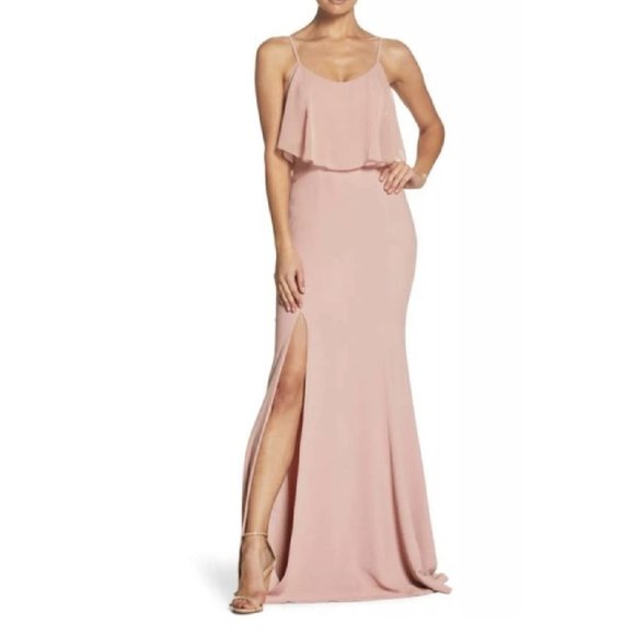 Dress The Population Diana Cold Shoulder Slit Maxi Dress - Picture 2 of 15